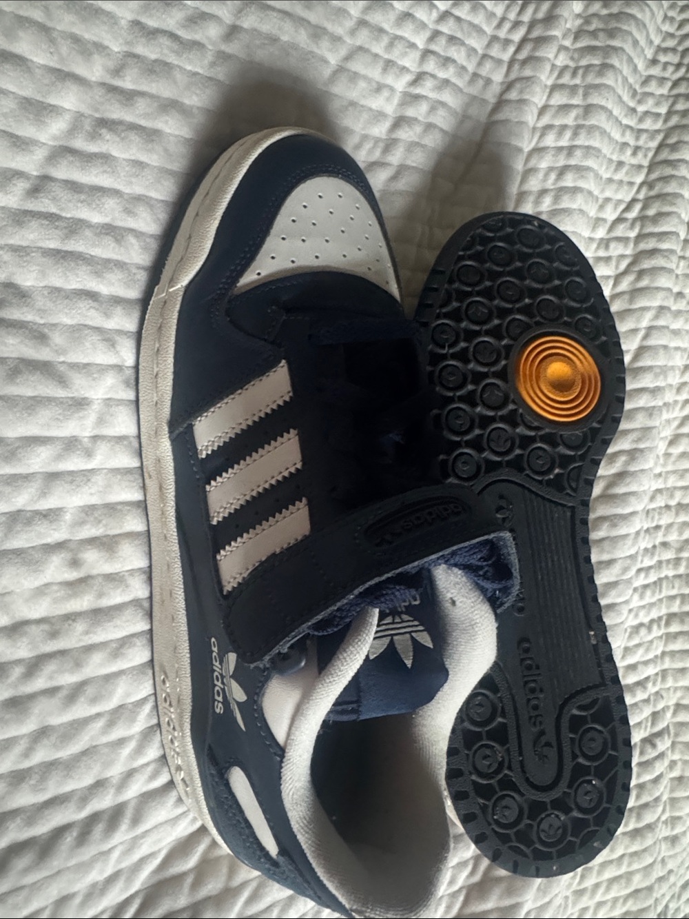 Adidas women’s  Navy and White Low-Top Sneakers